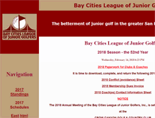 Tablet Screenshot of baycitiesgolf.com